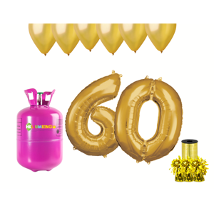 HeliumKing Hélium párty set na 60. narodeniny so zlatými balónmi