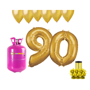 HeliumKing Hélium párty set na 90. narodeniny so zlatými balónmi