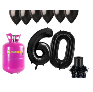HeliumKing Hélium párty set na 60. narodeniny s čiernymi balónmi