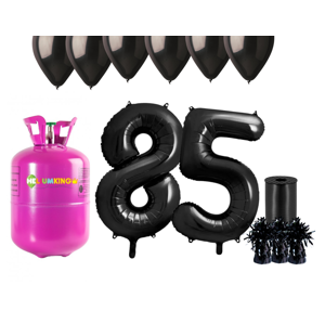 HeliumKing Hélium párty set na 85. narodeniny s čiernymi balónmi