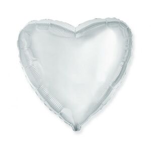 Flexmetal Fóliový balón srdce satén strieborný 46 cm