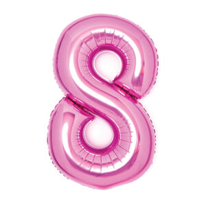 Amscan Fóliový balón narodeninové číslo 8 ružový 66cm
