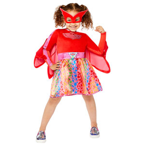 Amscan Detský kostým - PJ Mask Owlette dúhové šaty Veľkosť - deti: 3 - 4 roky