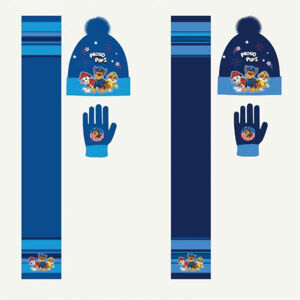 Setino Set - rukavice, čiapka, šál  Paw Patrol modrý Farba: Svetlomodrá