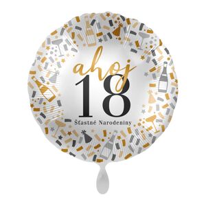 Premioloon Fóliový balón - Ahoj 18 Šťastné narodeniny
