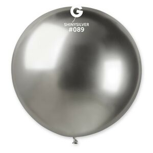 Gemar Guľatý chrómový balónik SHINY 80 cm strieborný