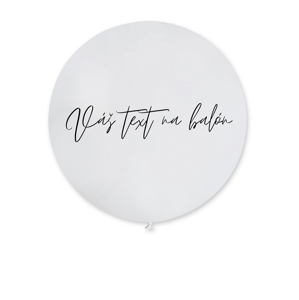 Balón s vlastným textom - Pastelový biely 80 cm