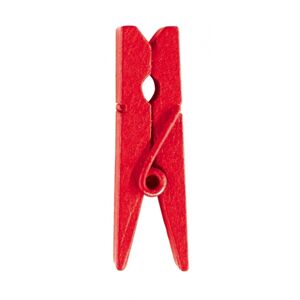Santex Drevené štipce - jednofarebné 24 ks Farba: červená