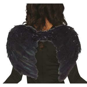 Guirca Anjelské krídla - čierne 50 cm