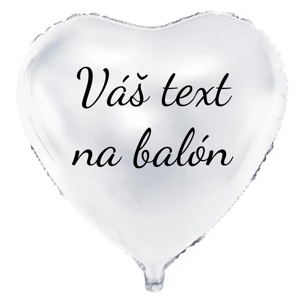 Personal Fóliový balón s textom - Biele srdce