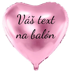 Personal Fóliový balón s textom - Ružové srdce 61 cm