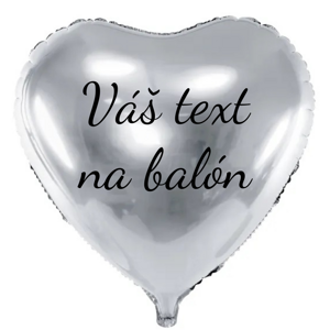 Personal Fóliový balón s textom - Strieborné srdce