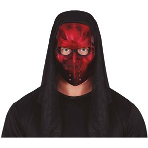Guirca Hokejová maska - červená s kapucňou