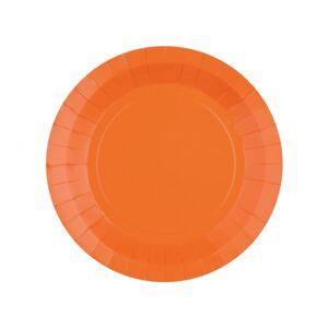 Santex Papierové taniere - jednofarebné 17,5 cm Farba: oranžová