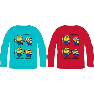 EPlus Chlapčenské tričko s dlhým rukávom - Mimoni, modré Veľkosť - deti: 110