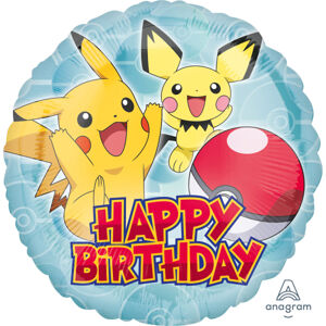 Amscan Fóliový balón - Happy birthday Pokémon 43 cm