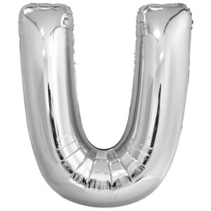 Amscan Fóliový balónik - písmeno U, strieborný 86 cm