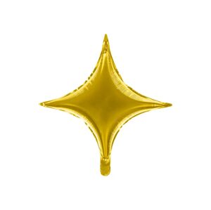 PartyDeco Fóliový balón - Hviezda, zlatá 45 cm