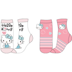 EPlus Sada 2 párov detských ponožiek - Hello Kitty Veľkosť ponožiek: 27-30
