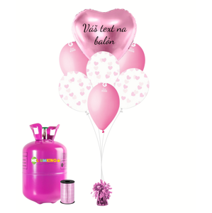 Personal Personalizovaný hélium párty set - Ružové srdiečka 31 ks