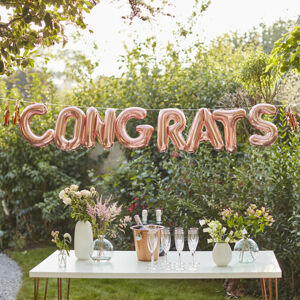 Ginger Ray Girlanda "Congrats" so strapcami - Ružovo zlatá