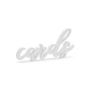 PartyDeco Drevený nápis - Cards 20 x 10 cm