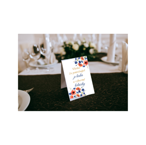 Personal Svadobné informačné karty - Vlčie maky 12 ks Univerzálna karta: Zložená