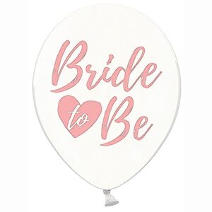 Balónik crystal biely, ružové "Bride to be" 30cm