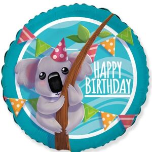 BALÓNIK fóliový Koala Happy Birthday 46cm