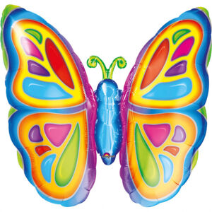 BALÓNIK fóliový Motýľ farebný 63x63cm