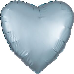 BALÓNIK fóliový Srdce saténové pastelovo modré 45cm