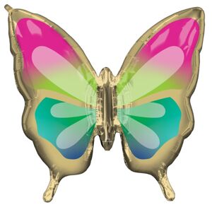 BALÓNIK fóliový Tropický motýľ dúhový 76x71cm