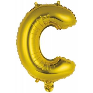 Balónik fóliový mini písmeno C zlaté 34 cm