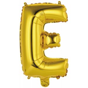 Balónik fóliový mini písmeno E zlaté 34 cm