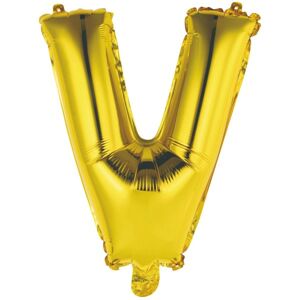 Balónik fóliový mini písmeno V zlaté 34 cm