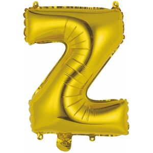Balónik fóliový mini písmeno Z zlaté 34 cm