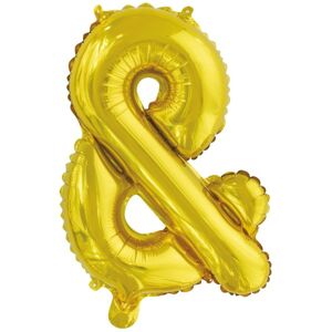 Balónik fóliový mini znak & zlatý 34 cm