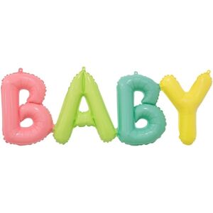 Balónik fóliový nápis Baby farebný 85x29 cm
