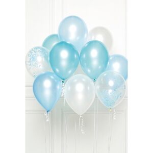 Balónikový buket latexový modrý 10 ks