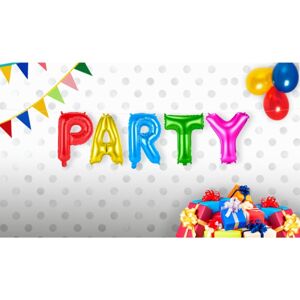 Balónikový nápis Party farebný 36 cm