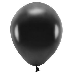Balóniky Eco metalické čierne 30 cm, 100 ks