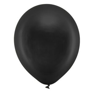 Balóniky dekoračné metalické 30 cm Rainbow čierne 100 ks