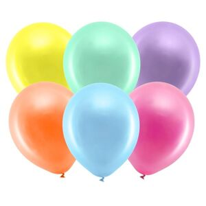 Balóniky dekoračné metalické 30 cm Rainbow mix farieb 100 ks