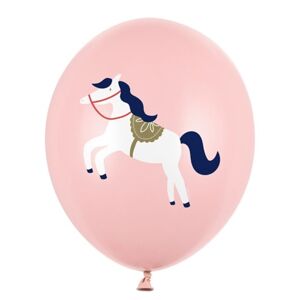 Balóniky latexové Malý kôň, pastelovo bledoružová 30 cm 50 ks