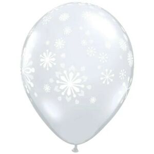 Balóniky latexové Snehové vločky 28 cm, 25 ks