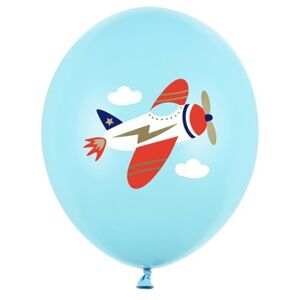 Balóniky latexové lietadlo, pastelovo svetlo modrá 30 cm 50 ks