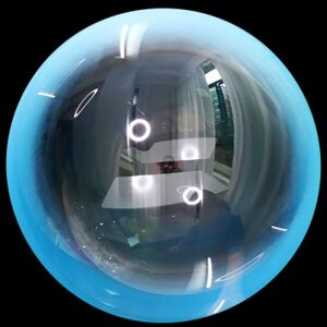 Balónová bublina Ombré modrá 45 cm
