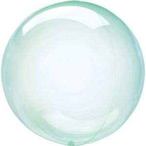 Balónová bublina kryštálová zelená 46cm