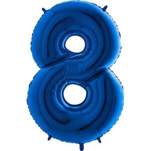 Balón fóliový číslo modré 8