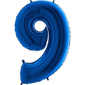 Balón fóliový číslo modré 9